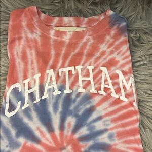 Ocean Drive Red and Blue Tie-Dye Chatham Tee size L, long sleeve,  NWOT
